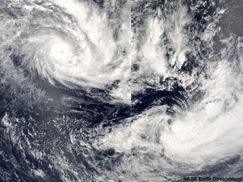 cyclones in the Pacific Ocean