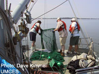 field sampling from boat