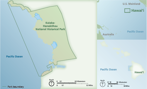 Map of Kaloko-HonokÅhau National Historical Park
