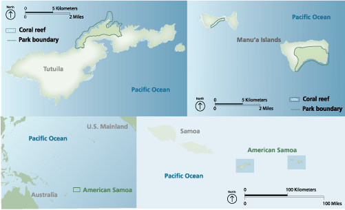 map of the National Park of American Samoa